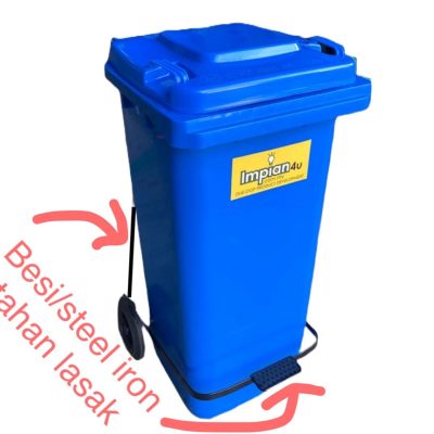 120L foot pedal step on mobile garbage bin recycle bin dustbin waste bin ash can trash bin litter bin 3R bin manufacturer/harga kilang pengilang pengeluar 120L tong sampah beroda pemijak berpijak mudah alih kitar semula alam sekitar heavy duty heavy duty tahan lama