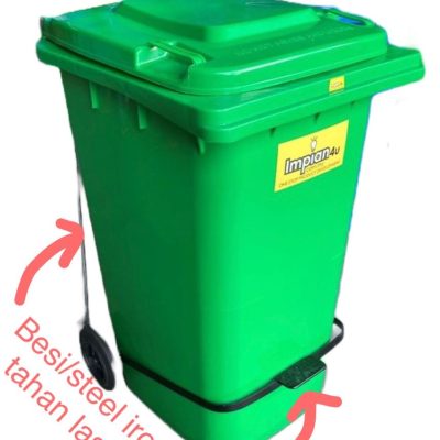 240L foot pedal step on mobile garbage bin recycle bin dustbin waste bin ash can trash bin litter bin 3R bin manufacturer/harga kilang pengilang pengeluar 240L tong sampah beroda pemijak berpijak mudah alih kitar semula alam sekitar heavy duty tahan lama