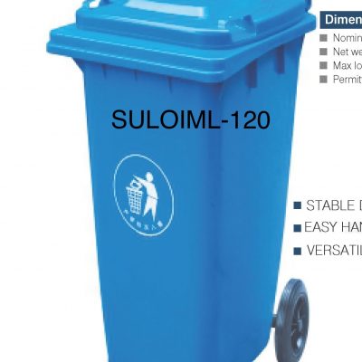 120L mobile garbage bin recycle bin dustbin waste bin ash can trash bin litter bin/120L tong sampah beroda kitar semula alam sekitar 3R bin