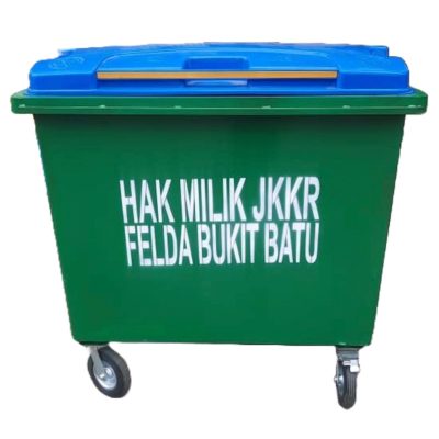 660L 1100L hot dip galvanized steel zinc plate iron bin manufacturer/harga kilang pengilang pengeluar 660L 1100L tong sampah beroda besi tergalvani zink plat keluli